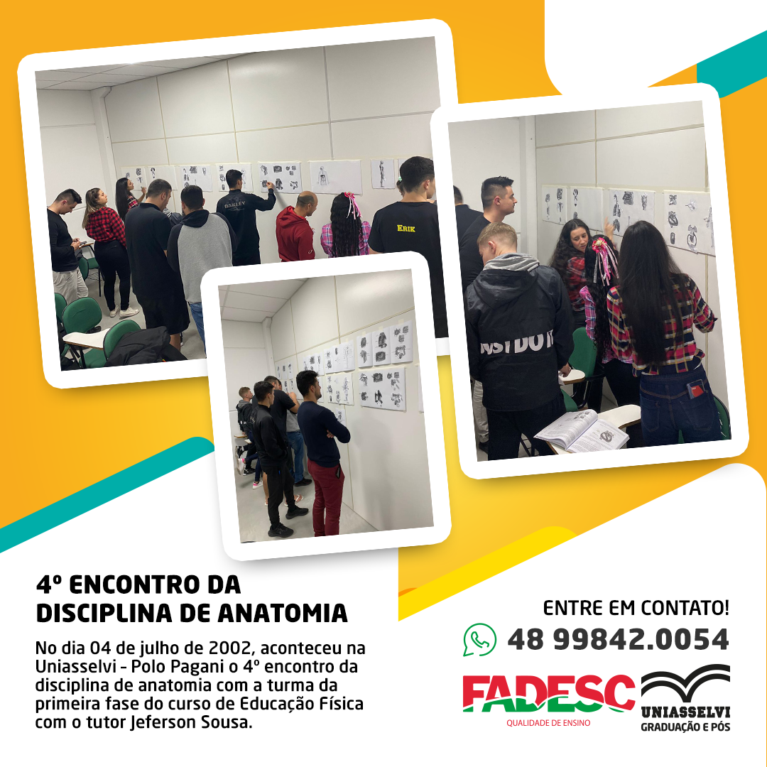 4º encontro da disciplina de anatomia 