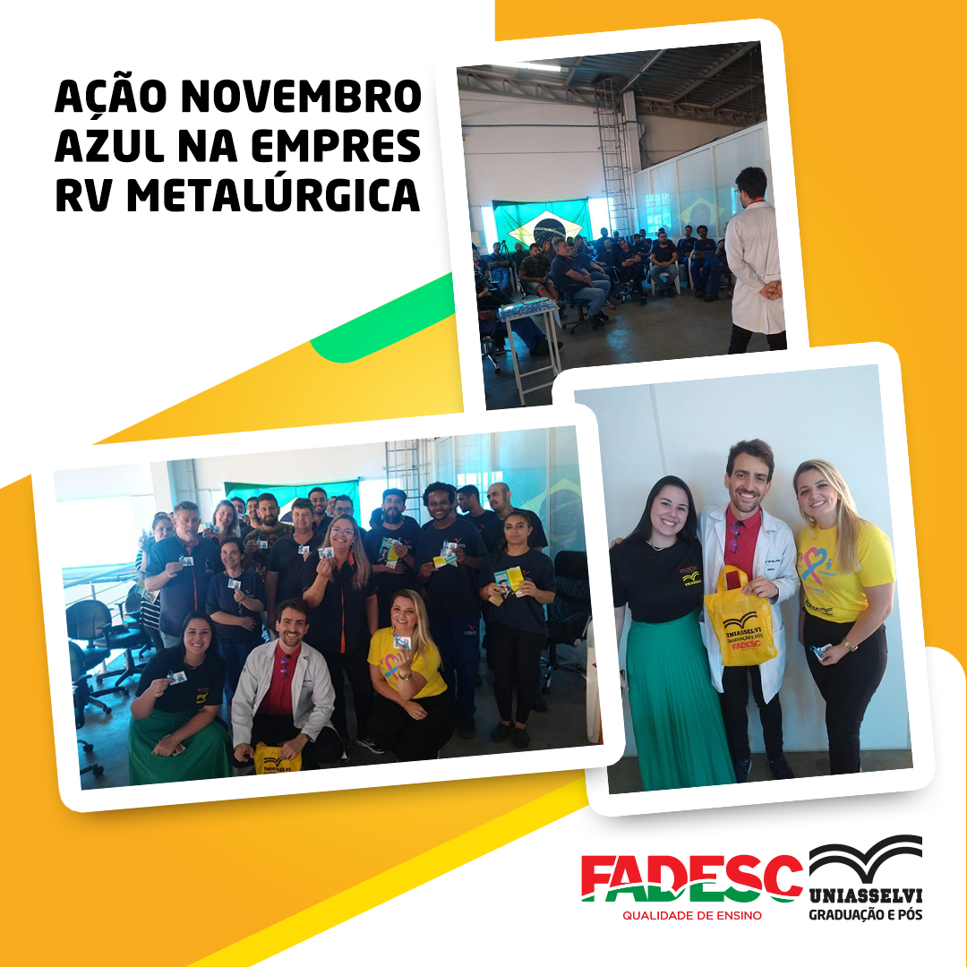 AÇÃO NOVEMBRO AZUL NA EMPRESA RV METALÚRGICA 