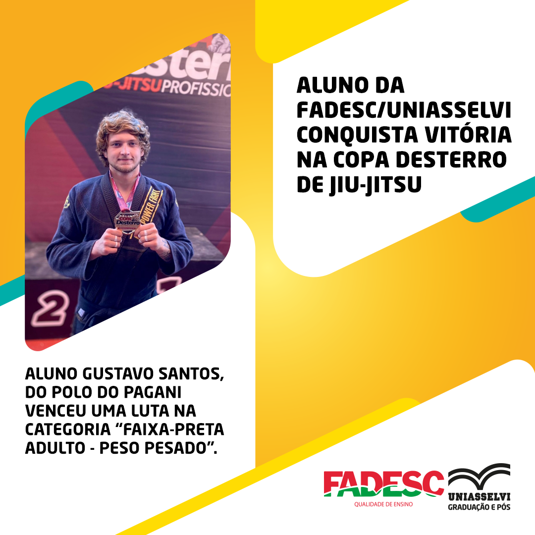 ALUNO DA FADESC/UNIASSELVI CONQUISTA VITÓRIA NA COPA DESTERRO DE JIU-JITSU