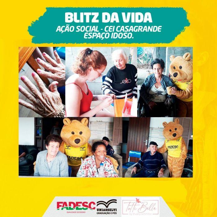 BLITZ da vida: ação social em parceria com CEI Casagrande Espaço Idoso!