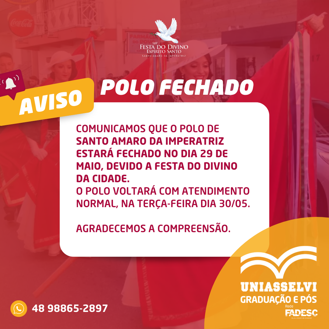 COMUICADO POLO SANTO AMARO DA IMPERATRIZ