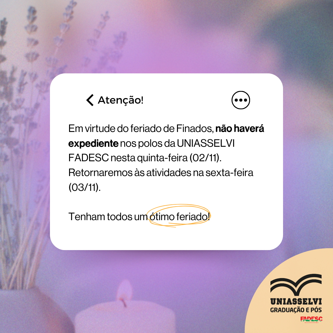 COMUNICADO FERIADO DE FINADOS