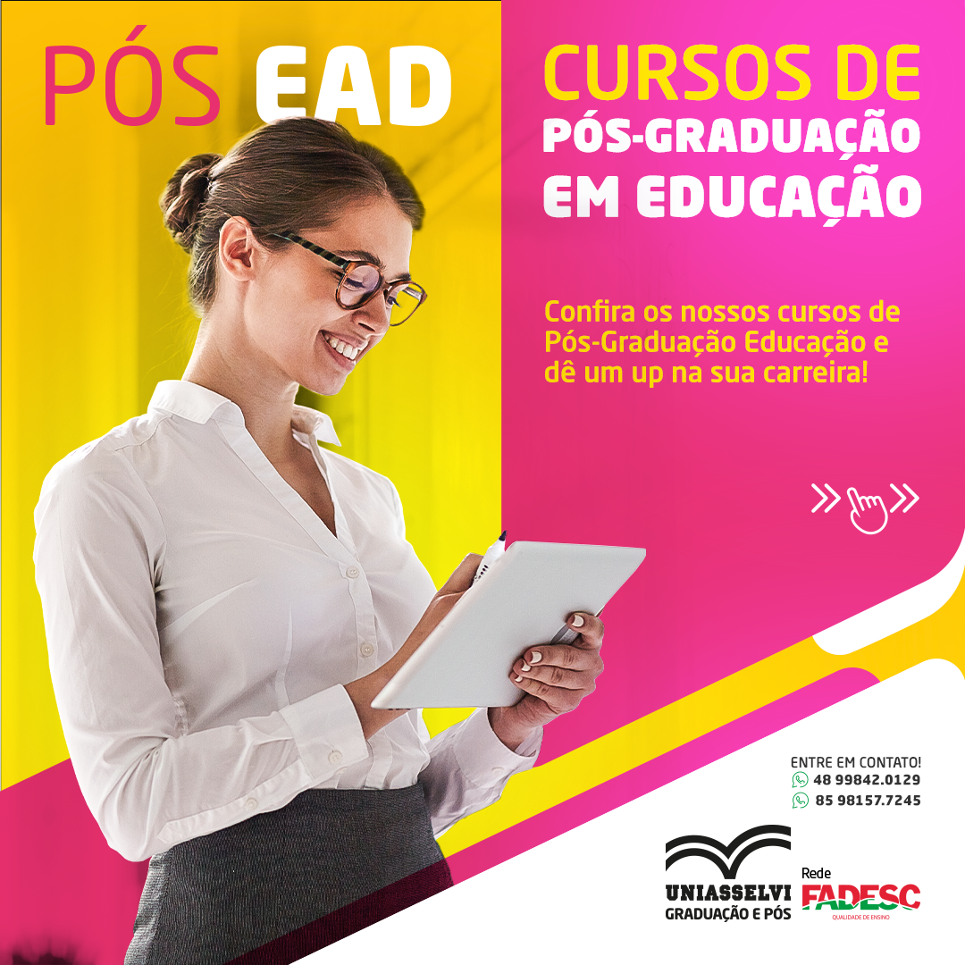 CONFIRA OS CURSOS DE POS GRADUAÇÃO EM EDUCAÇÃO!