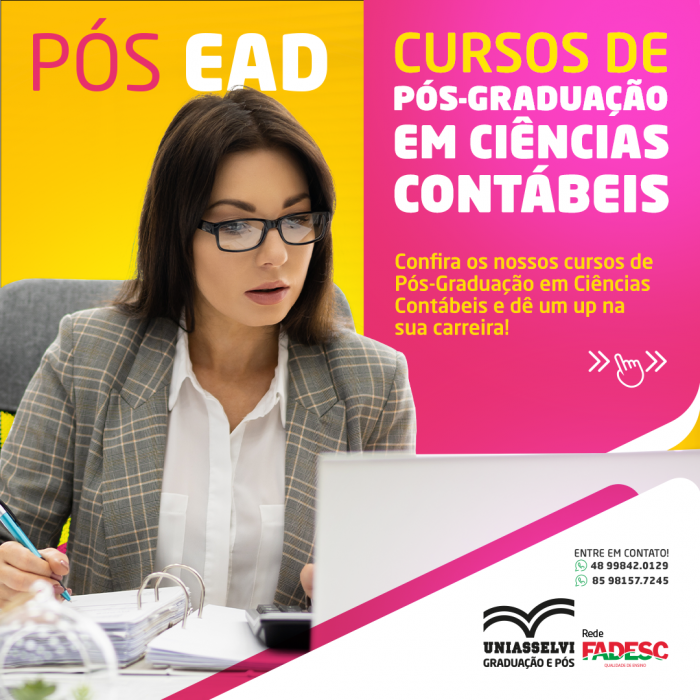 CURSOS DE PÓS GRADUAÇÃO EM CIÊNCIAS CONTÁBEIS -Fadesc - Qualidade de ensino