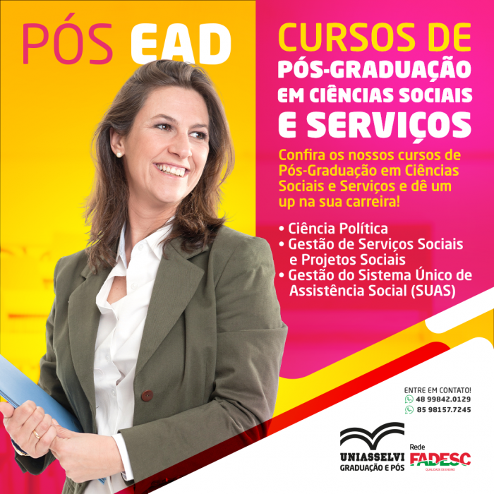 CURSOS DE PÓS GRADUAÇÃO EM CIÊNCIAS SOCIAIS E SERVIÇOS! -Fadesc ...