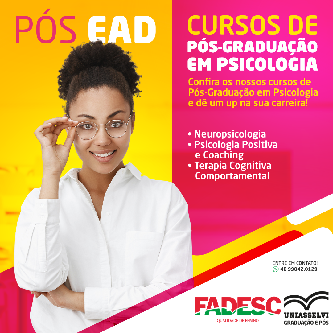 CURSOS DE PÓS GRADUAÇÃO NA ÁREA DA PSICOLOGIA