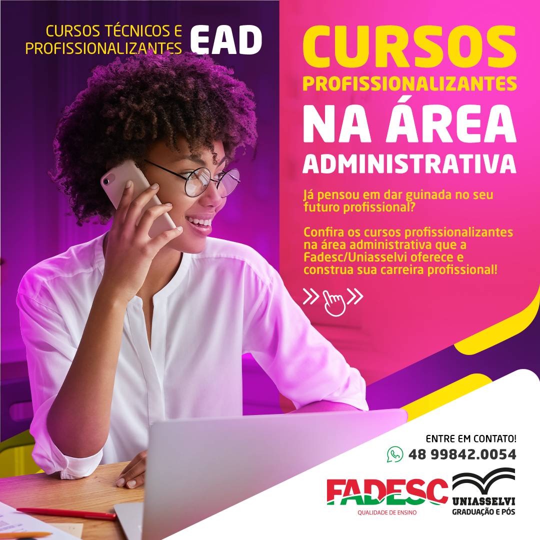 Cursos Profissionalizantes na área Administrativa