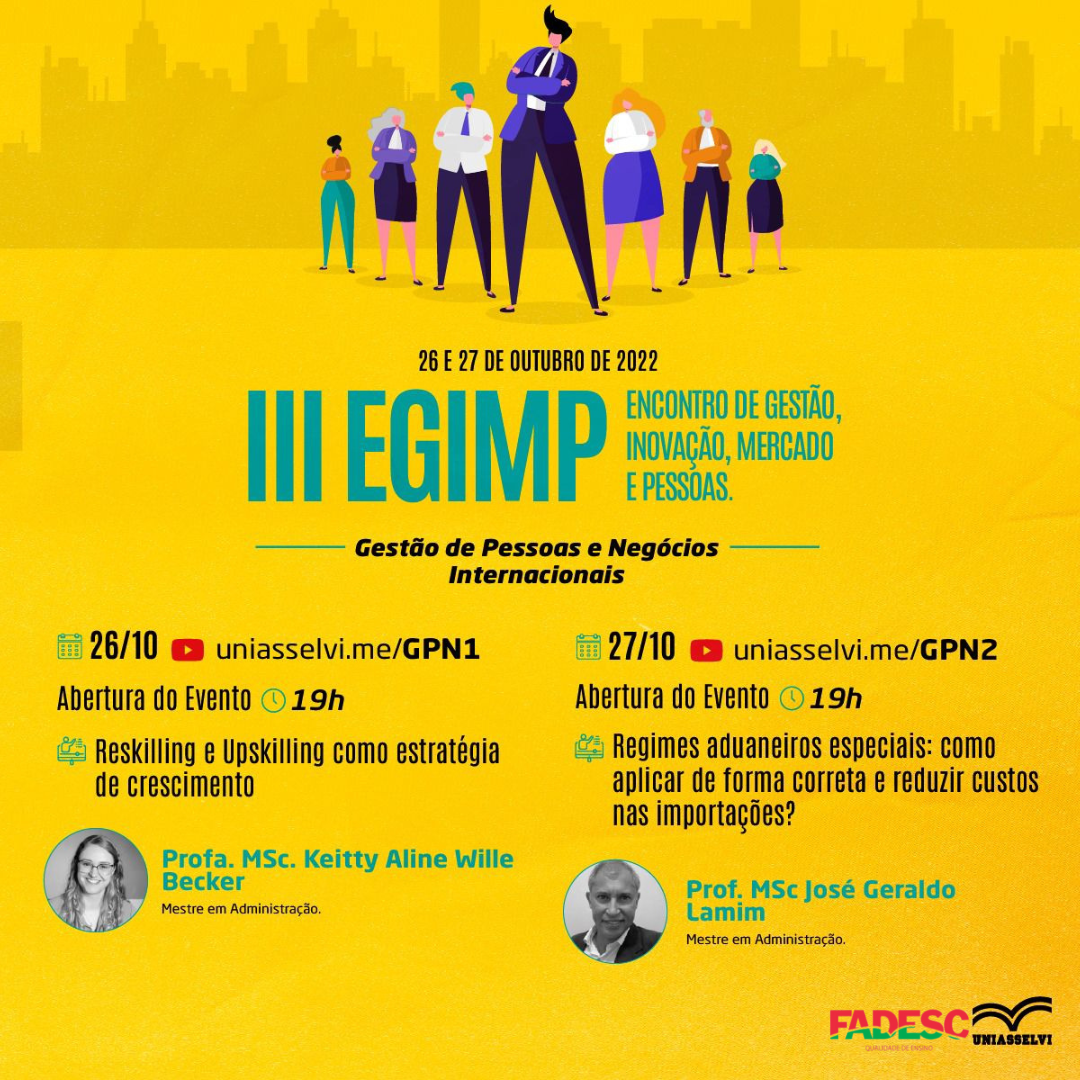 III Encontro de Gestão, Inovação, Mercado e Pessoas: