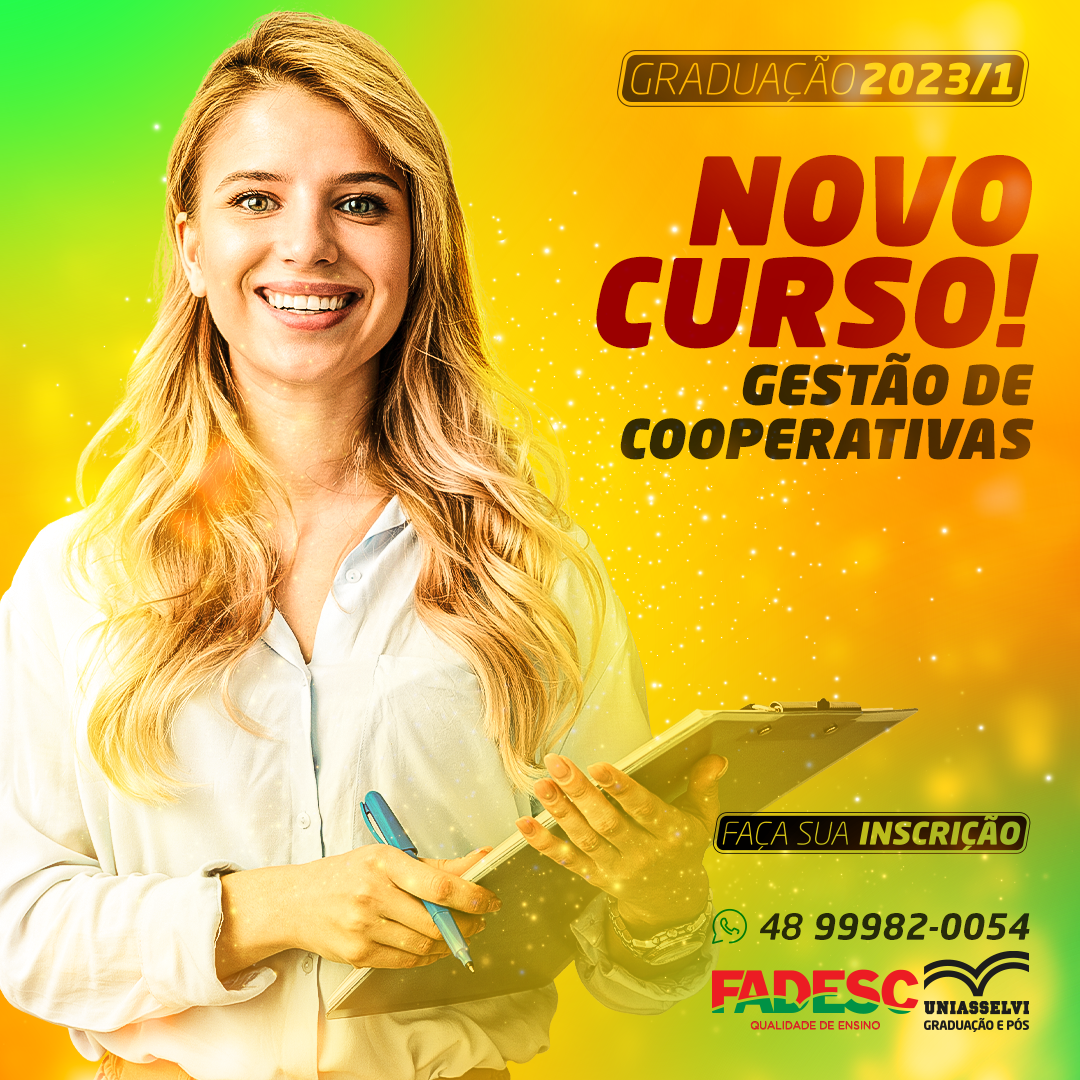 NOVO CURSO DE GESTÃO DE COOPERATIVAS