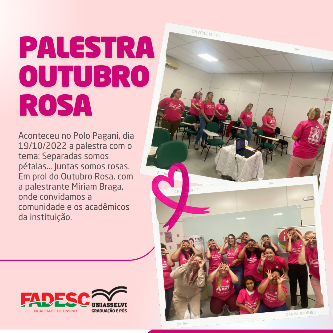PALESTRA OUTUBRO ROSA