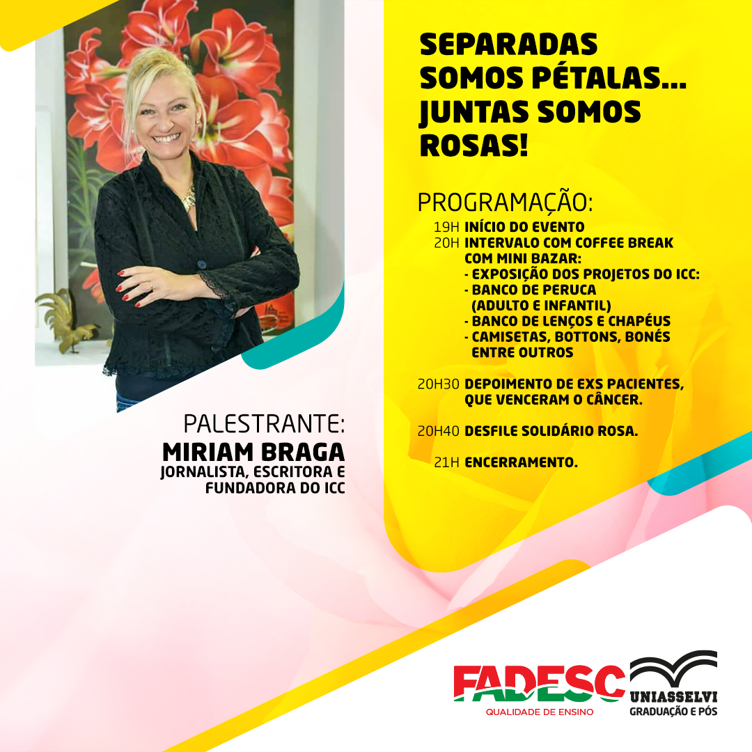 Palestra:  Separadas somos pétalas... Juntas somos rosas!