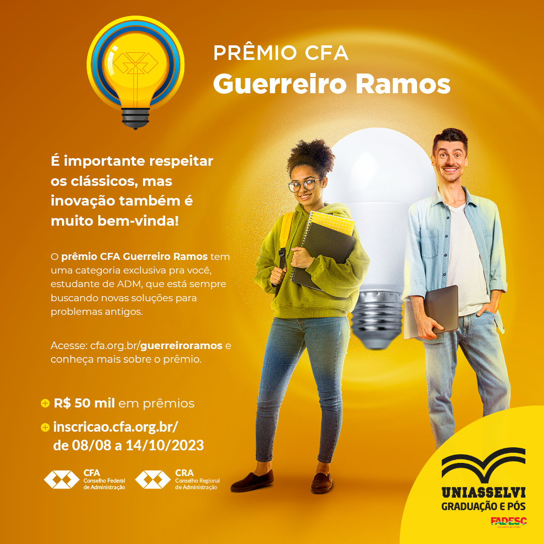 PRÊMIO CFA - CONFIRA ESSA OPORTUNIDADE.