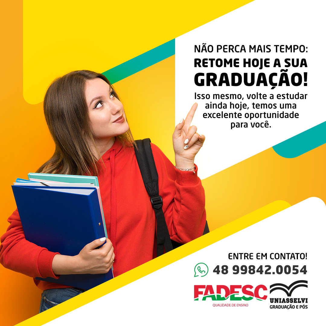 RETOME HOJE A SUA GRADUAÇÃO!