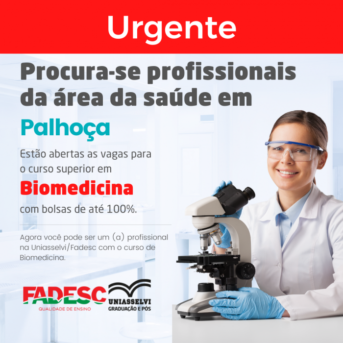 URGENTE: Procura-se profissionais da área da Saúde em Palhoça!